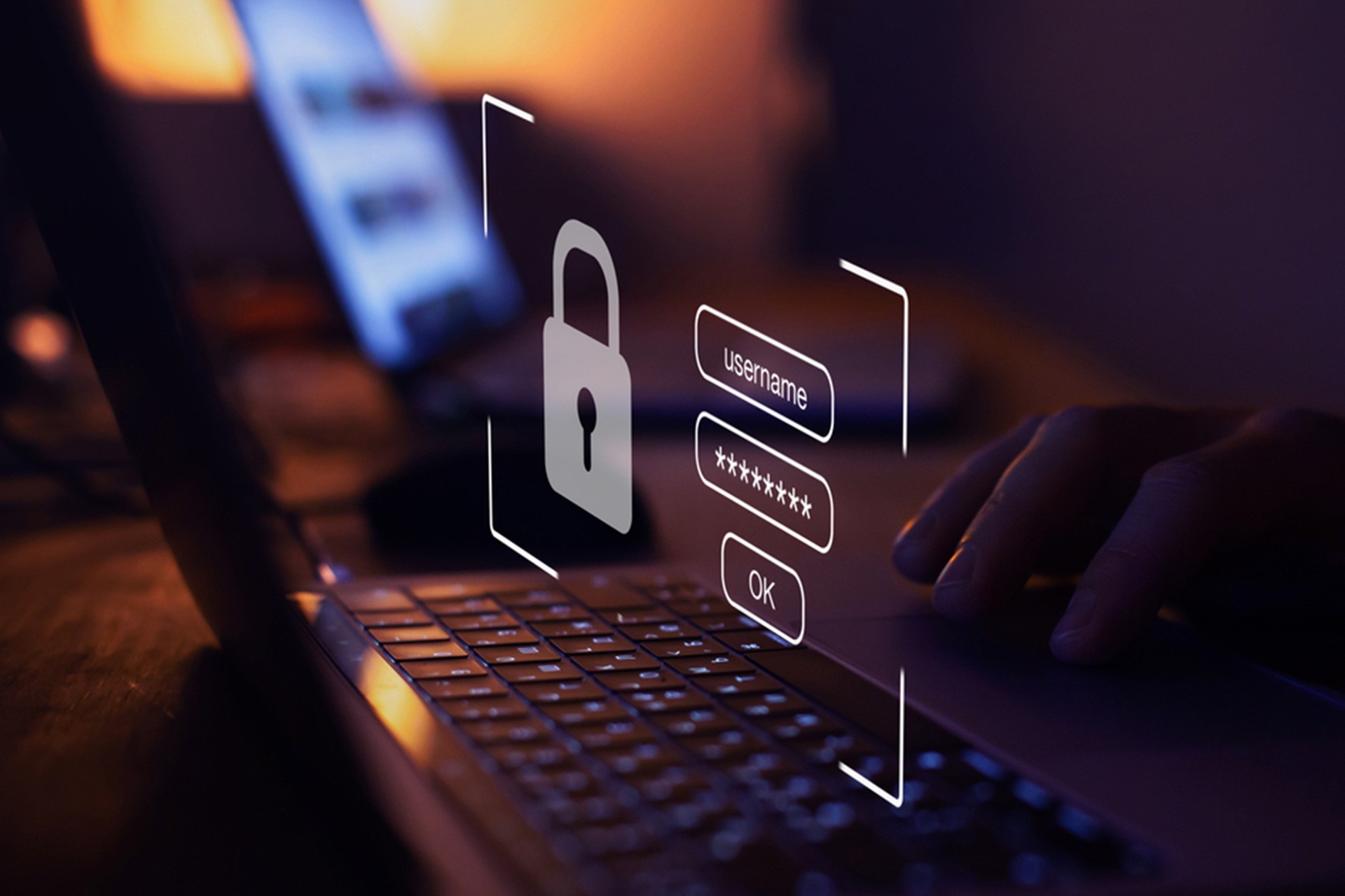 Wpisywanie hasła na laptopie