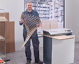 Prezentacja wyniku niszczenia kartonu