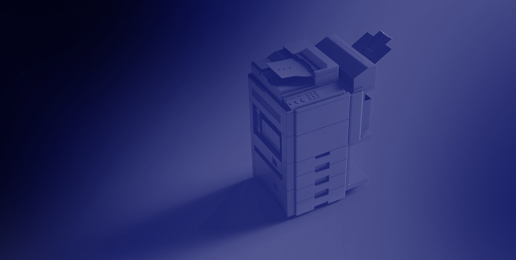 Reporter nagłowek tło z drukarką